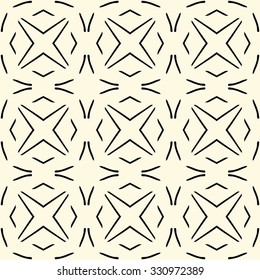 Fancy Vintage Pattern. Geometric Seamless Background.