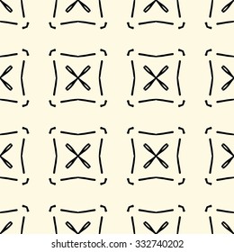 Fancy Vintage Pattern. Geometric Seamless Background.