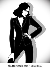 Fancy vintage silhouette