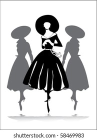 fancy vintage silhouette group