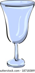 Fancy vodka cup, illustration, vector on white background.