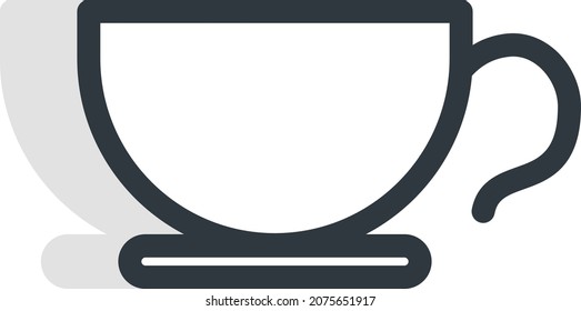 Fancy white cup, illustration, vector, on a white background.