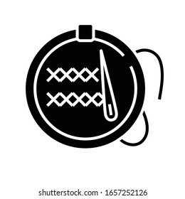 Icono negro Fancywork, ilustración conceptual, símbolo plano vectorial, signo de glifo.