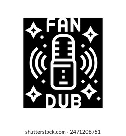 fandubs otaku glyph icon vector. fandubs otaku sign. isolated symbol illustration