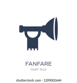 Fanfare icon. Trendy flat vector Fanfare icon on white background from Fairy Tale collection, vector illustration can be use for web and mobile, eps10