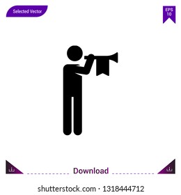 fanfare icon vector . Best modern, simple, isolated, fairy-tales , logo, flat icon for website design or mobile applications, UI / UX design vector format