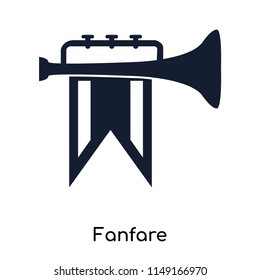 Fanfare icon vector isolated on white background for your web and mobile app design, Fanfare logo concept