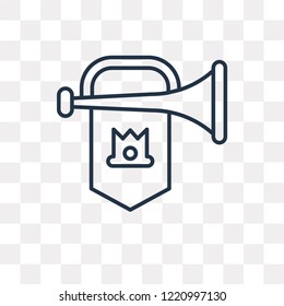 Fanfare vector outline icon isolated on transparent background, high quality linear Fanfare transparency concept can be used web and mobile