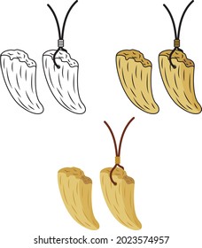 Fang. Animal tooth. Hunter's talisman. Trophy.