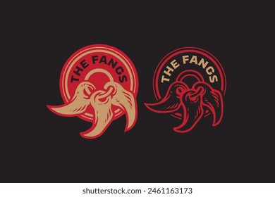 the fang native america indian logo design for adventure and outdoor company business