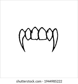 Fang Symbol Tattoo Design Vector Illustration Stock Vector (Royalty ...