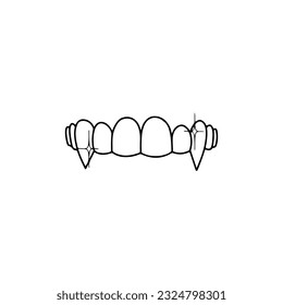 fang tooth vector illustration concept