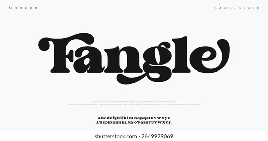Fangle alphabet small letter a to z logo design