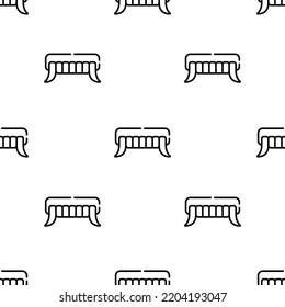 Fangs Icon Pattern. Seamless Fangs Pattern On White Background.