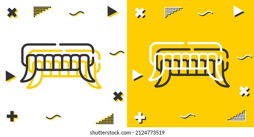 Fangs Line Icon. Simple Outline Style.fangs Linear Sign. Vector Illustration Isolated On White Background. Editable Stroke EPS 10