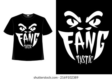 Fangtastisches Halloween-T-Shirt, Halloween-T-Shirt, Halloween-Party-Tee, gut für Kleidung, Grußkarte, Poster und Mug-Design.