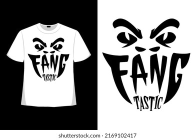 Fangtastisches Halloween-T-Shirt, Halloween-T-Shirt, Halloween-Party-Tee, gut für Kleidung, Grußkarte, Poster und Mug-Design.