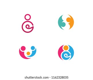 Fanily and community care Logo template vector icon