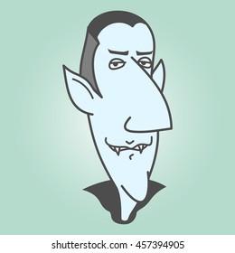 Fanny cartoon vampire. Vector illustration