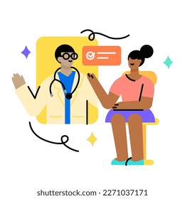 Fanny consultando con los médicos