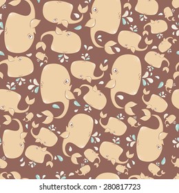 fanny orange whales pattern