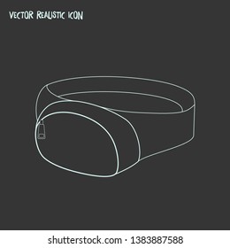 Fanny pack icon line element. Vector illustration of fanny pack icon line isolated on clean background for your web mobile app logo design.