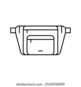 fanny pack vintage fashion line icon vector. fanny pack vintage fashion sign. isolated contour symbol black illustration