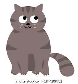 fanny vector cats. Print for kids wrapping paper, textile, background and wallpaper for interior. Isolated on white background.