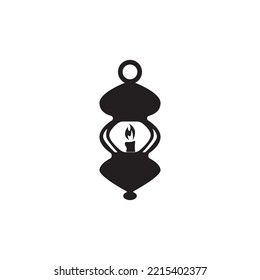 Fanoos Lantern background islam   logo simple vector icon illustration design
