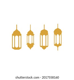 Fanoos lantern icon design set bundle template isolated