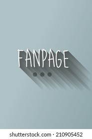 fanpage typo with shadow vector
