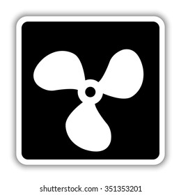 Fans - black vector icon