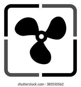 Fans  - black vector icon