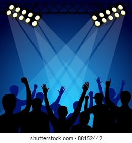 Fans Concert Stock Vector (Royalty Free) 88152442 | Shutterstock