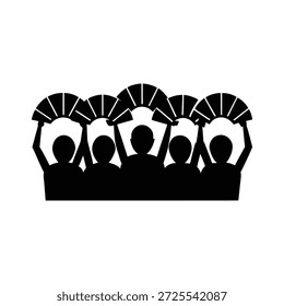Fans Menge Silhouette Vektorgrafik