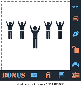 Fans. Perfect icon with bonus simple icons