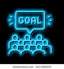 fans soccer neon light sign vector. fans soccer illustration