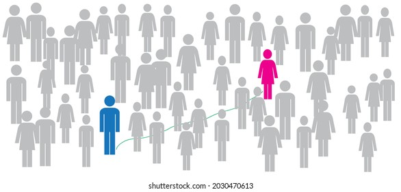 Hinchas, espectadores, la multitud. Una imagen positiva. Resumen. Las personas son figuras aisladas en un contexto blanco. Encuentra tu destino de compañero de alma.