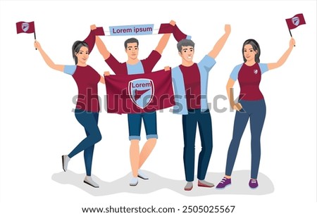 fans sport icon logo sign art design fans team joy cup fun vector ball game flag fc London male men boy girl young fa  city park party set pose fun glory lover cheer old famous sport team