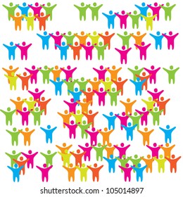 Fans, viewers, crowd or abstract picture. Vector
