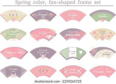 Fan-shaped frameset in spring colors