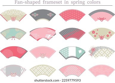 Fan-shaped frameset in spring colors