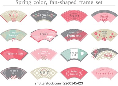 Fan-shaped frameset in spring colors