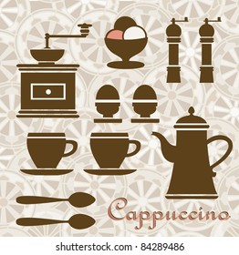 Fantasia on a Theme of coffee and breakfast. Can be used as a menu.