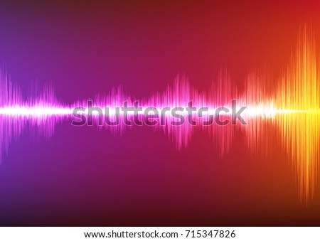 Fantastic Abstract Digital Sound waves on colorful background,technology concept,design for music industry and party event,Vector,Illustration.