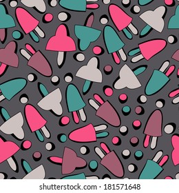 Fantastic abstract girl and boy continuous seamless vector pattern. Seamless pattern can be used for web page backgrounds, wallpapers,pattern.Spring bright juicy colors.