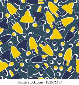 Fantastic abstract girl and boy continuous seamless vector pattern. Seamless pattern can be used for web page backgrounds, wallpapers,pattern.Spring bright juicy colors.