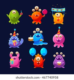 Fantastic Aliens With Birthday Party Objects