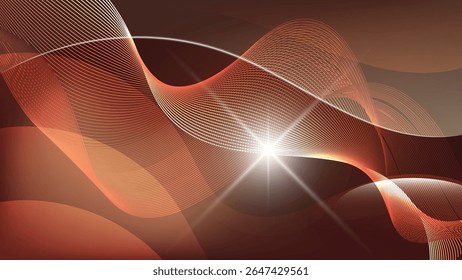 Fundo de arte fantástico em tons de coral escuro. Uma bela ilustração para decoração de interiores, designs corporativos, blogs, cartões postais, cartazes e seus outros projetos. Vetor. 