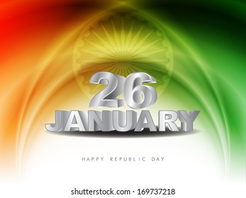 Fantastic background design for Indian republic day with Asoka wheel. vector illustration